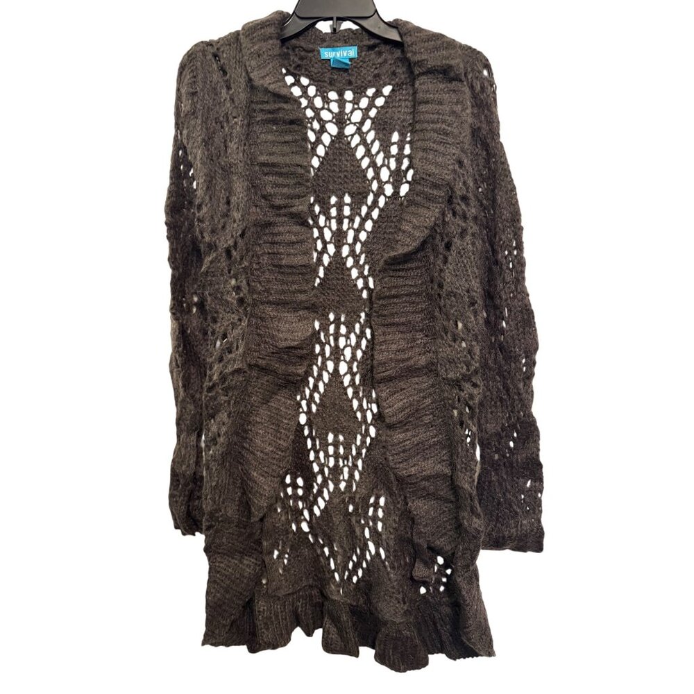Cardigan Sweater By Survival Size S  Womens Boho Style Lightweight Layer
